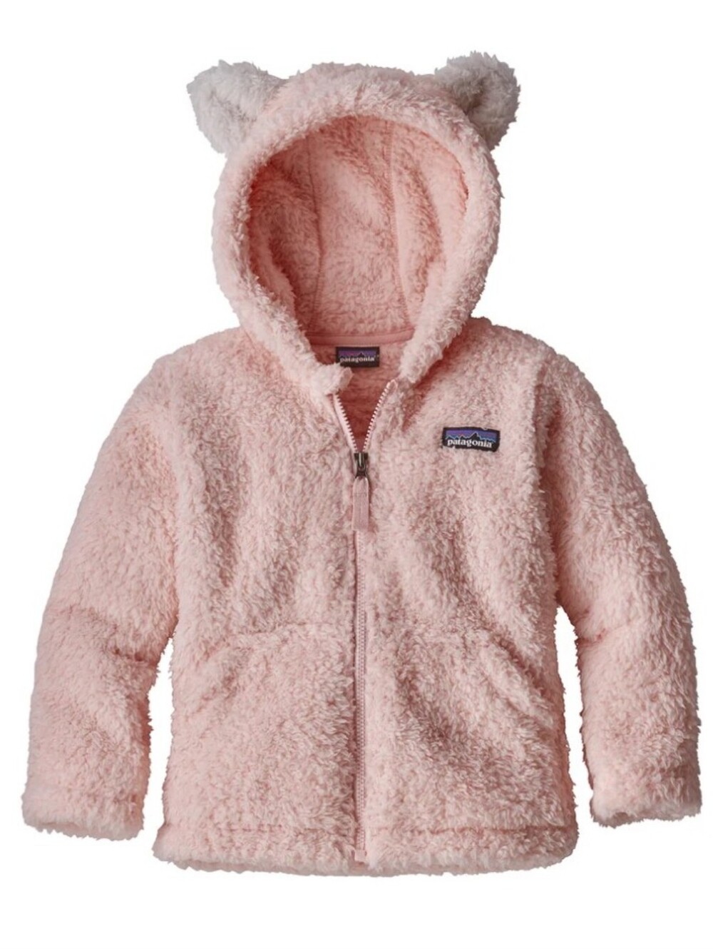 Patagonia Baby Furry Friends Hoody Size 2T Toddler Pink Opal Bear Ears